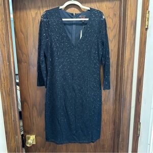 NWT Banana Republic Navy Lace Long Sleeve Dress